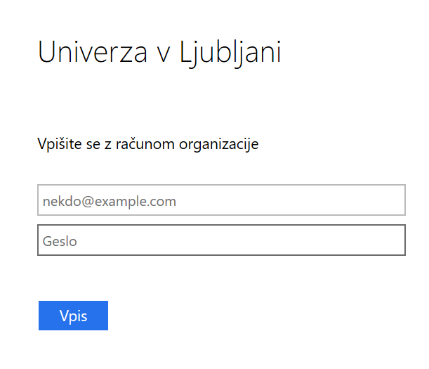 Prijavno okno UL