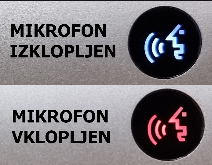 Vklop/Izklop mikrofona